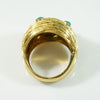 Turquoise Studded Bombé Ring