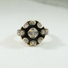 Black Enameled Gold OMC Diamond Ring