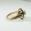 Black Enameled Gold OMC Diamond Ring