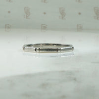 Platinum Geometric Wedding Band