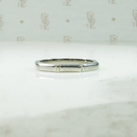 Geometric White Gold Band c.1940