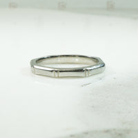 Geometric White Gold Band c.1940