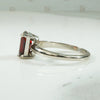 Almandine Garnet White Gold Solitaire