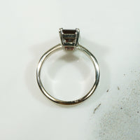 Almandine Garnet White Gold Solitaire