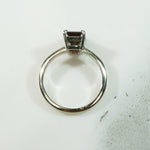 Almandine Garnet White Gold Solitaire