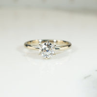 Recycled White Gold Vintage Diamond Solitaire