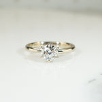 Recycled White Gold Vintage Diamond Solitaire