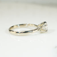 Recycled White Gold Vintage Diamond Solitaire