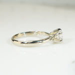 Recycled White Gold Vintage Diamond Solitaire