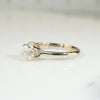 Recycled White Gold Vintage Diamond Solitaire
