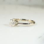 Recycled White Gold Vintage Diamond Solitaire