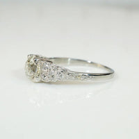 Gorgeous 1ct Old Mine Diamond Deco Step Side Ring
