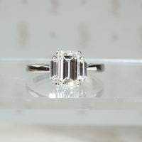 Brilliant Emerald Cut Diamond Engagement Ring