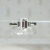 Brilliant Emerald Cut Diamond Engagement Ring