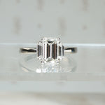 Brilliant Emerald Cut Diamond Engagement Ring