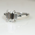 Brilliant Emerald Cut Diamond Engagement Ring