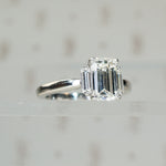 Brilliant Emerald Cut Diamond Engagement Ring