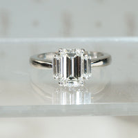 Brilliant Emerald Cut Diamond Engagement Ring