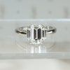 Brilliant Emerald Cut Diamond Engagement Ring