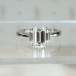 Brilliant Emerald Cut Diamond Engagement Ring