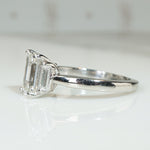 Brilliant Emerald Cut Diamond Engagement Ring