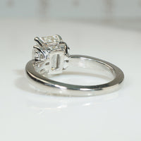 Brilliant Emerald Cut Diamond Engagement Ring