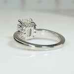 Brilliant Emerald Cut Diamond Engagement Ring