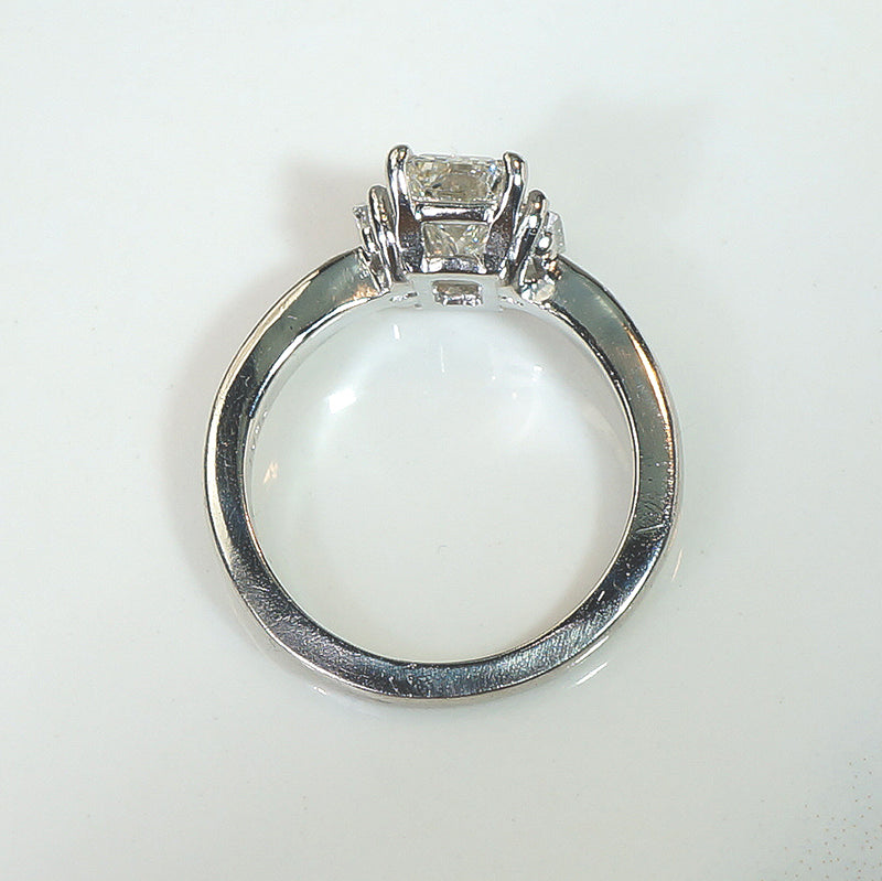 Brilliant Emerald Cut Diamond Engagement Ring