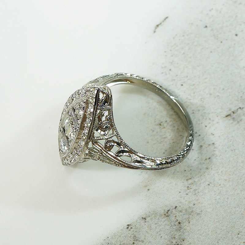 Marquis Diamond Covered Filigree Beauty