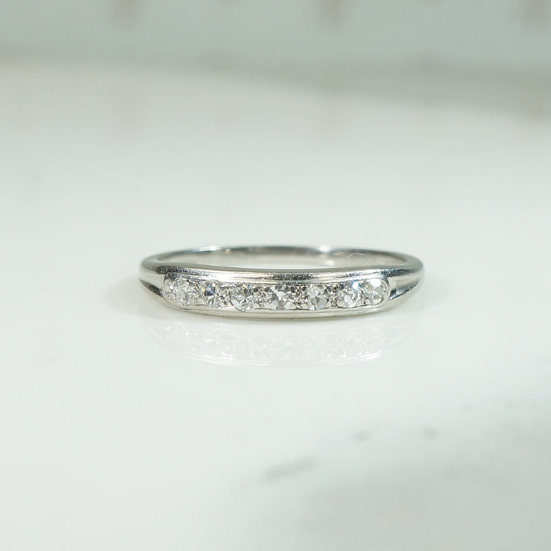 Vintage 1930's Platinum and Diamond Band