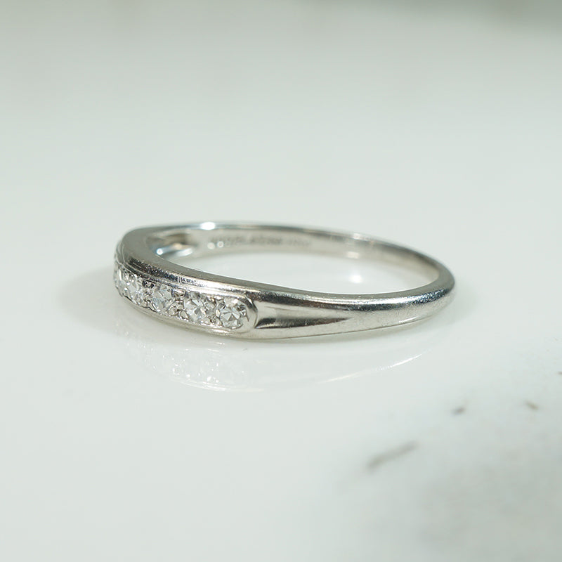 Vintage 1930's Platinum and Diamond Band