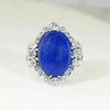 Frothy Diamond Bubbles & Lapis Cocktail Ring