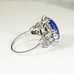 Frothy Diamond Bubbles & Lapis Cocktail Ring
