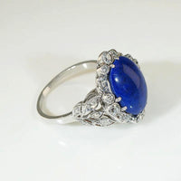 Frothy Diamond Bubbles & Lapis Cocktail Ring