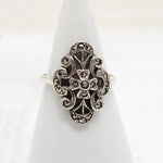 Pretty Little Marcasite & Sterling Deco Ring