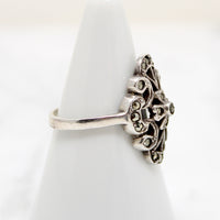 Pretty Little Marcasite & Sterling Deco Ring