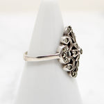Pretty Little Marcasite & Sterling Deco Ring