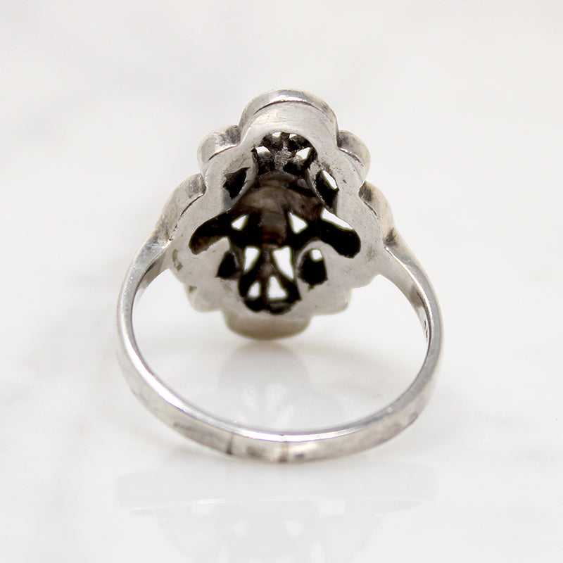Pretty Little Marcasite & Sterling Deco Ring