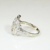 Art Deco Geometry Diamond & White Gold Ring