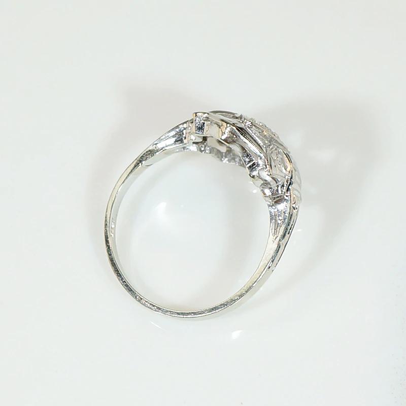 Art Deco Geometry Diamond & White Gold Ring