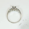 Diamond Engagement Ring with Engraved Flowers