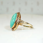 Delightful Amazonite Rose & Yellow Gold Ring