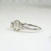 Floral Filigree Deco Diamond Engagement Ring
