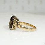 Stunning Smoky Quartz 1960s Cocktail Ring