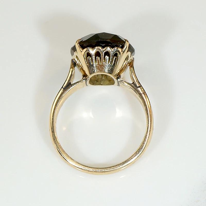 Stunning Smoky Quartz 1960s Cocktail Ring