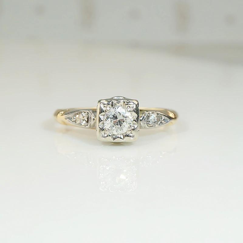 Darling Two Tone Diamond Engagement Ring