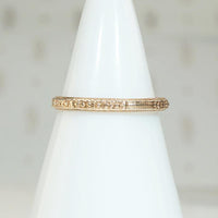 Floral Engraved Rose Gold Wedding Band