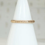 Floral Engraved Rose Gold Wedding Band