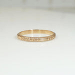 Floral Engraved Rose Gold Wedding Band