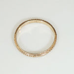 Floral Engraved Rose Gold Wedding Band